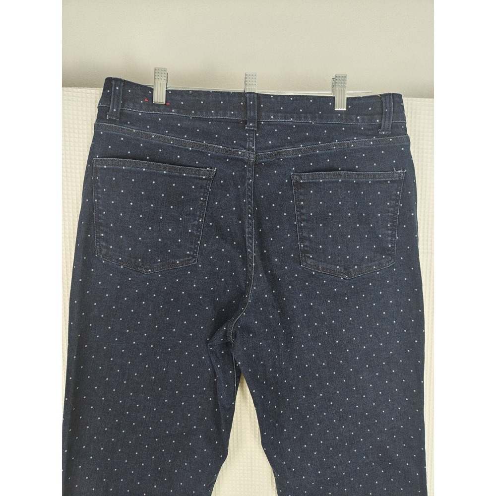 Talbots Curvy Fit Women's Polka Dot Straight Leg Jeans Size 12 - Picture 4 of 12